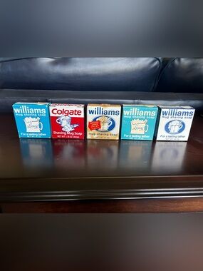 Vintage Antique Williams and Colgate Shaving Soap Boxes